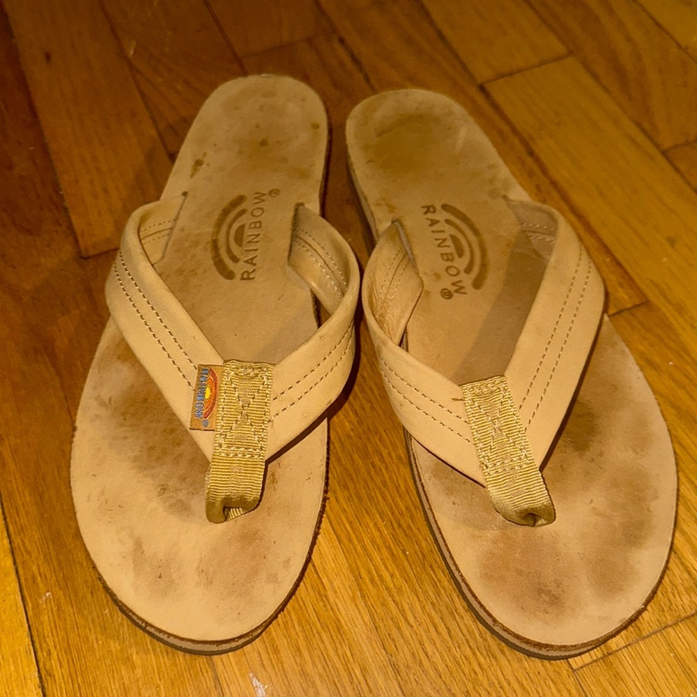 Rainbow flip flops womens size xl